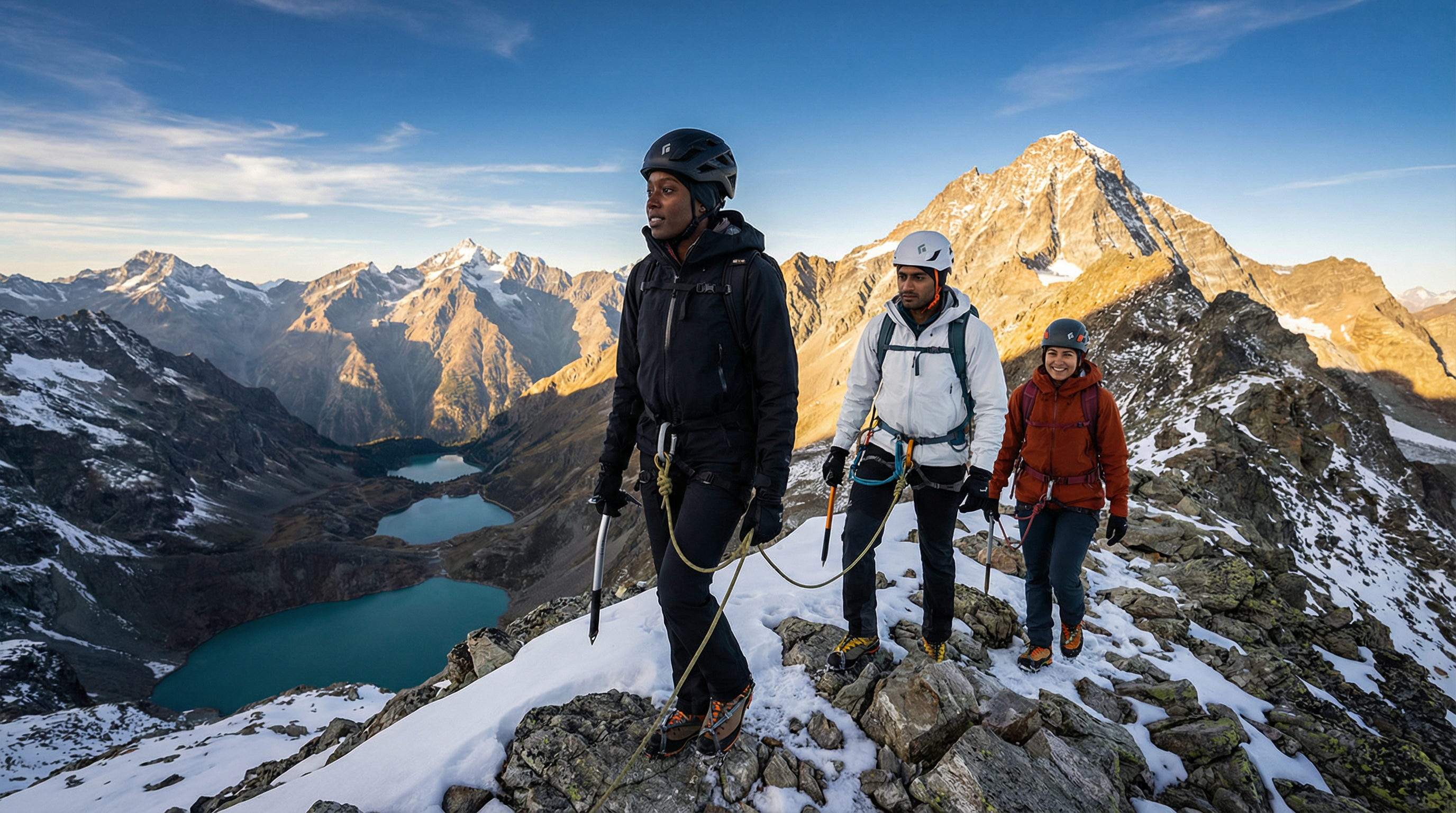 Three colorways on the ridge